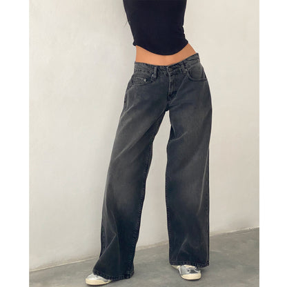 Street Wide Leg Denim Jeans