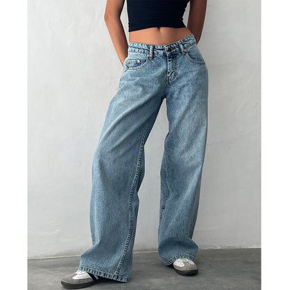 Street Wide Leg Denim Jeans
