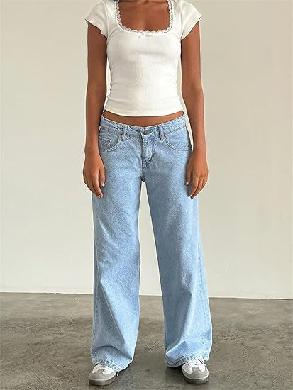 Street Wide Leg Denim Jeans