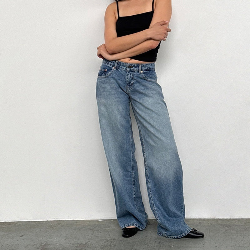Street Wide Leg Denim Jeans