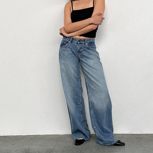 Street Wide Leg Denim Jeans