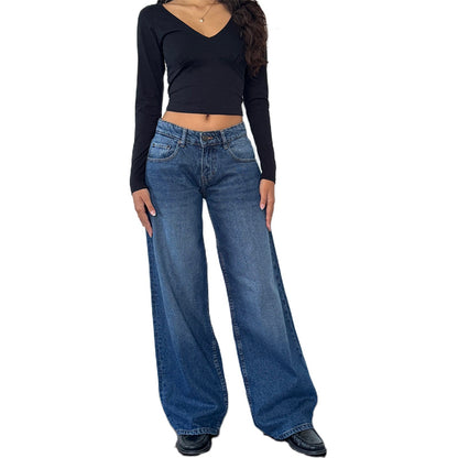 Street Wide Leg Denim Jeans