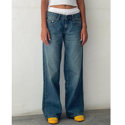 Street Wide Leg Denim Jeans